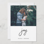 ミニマルなクリスマス | Joy with 2枚の写真 シーズンカード (正面)