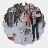 ミニマルなクリスマス | Scandi石板グレー写真 オーナメントカード (正面)