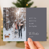 ミニマルなクリスマス | Scandi石板グレー写真 シーズンカード