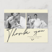 ミニマルなクリームフレーム2写真結婚の皆様へ ポストカード (正面)