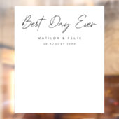 ミニマルなクリーンシンプルな結婚式の日の写真の背景 ウィンドウサイン (シート2)