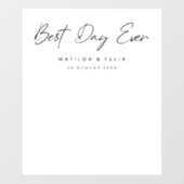 ミニマルなクリーンシンプルな結婚式の日の写真の背景 ウィンドウサイン (シート)