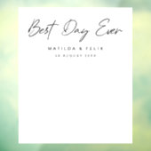 ミニマルなクリーンシンプルな結婚式の日の写真の背景 ウィンドウサイン (シート3)