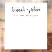 ミニマルなクリーンシンプルな結婚式の日の写真の背景 ウィンドウサイン (シート2)