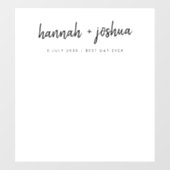 ミニマルなクリーンシンプルな結婚式の日の写真の背景 ウィンドウサイン (シート)