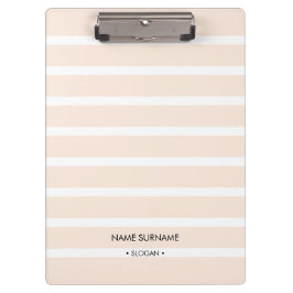 ミニマルなクリーンシンプルライトピンクストライプ色のパターン クリップボード