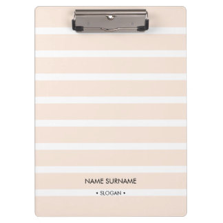 ミニマルなクリーンシンプルライトピンクストライプ色のパターン クリップボード