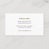 ミニマルなクリーン白フェイク銅サークルヨガ 名刺 (裏面)