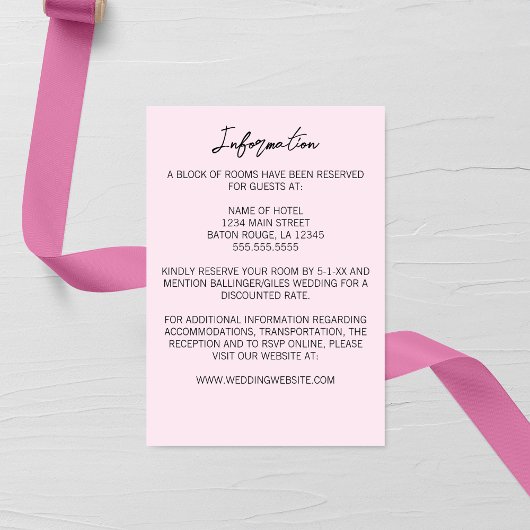 ミニマルなグラジオラス結婚のエンクロージャカード エンクロージャーカード