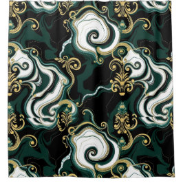 ミニマルなグラムシャワーカーテン – Tesselle Luxe シャワーカーテン