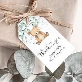 ミニマルなグリーンベイビーシャワーを待つことができる ギフトタグ