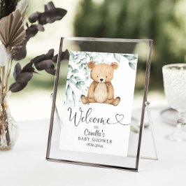 ミニマルなグリーンベイビーシャワーを待つことができる ポスター