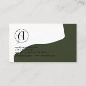 ミニマルなグリーンロゴの名刺 名刺 (裏面)