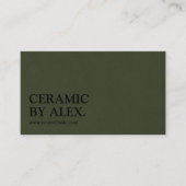 ミニマルなグリーンロゴの名刺 名刺 (正面)