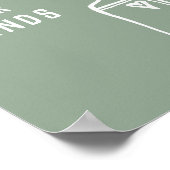 ミニマルなグリーン手洗い石鹸 ポスター (角)