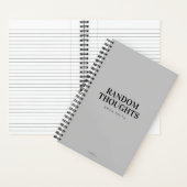 ミニマルなグレーノートブック ノートブック (内側)