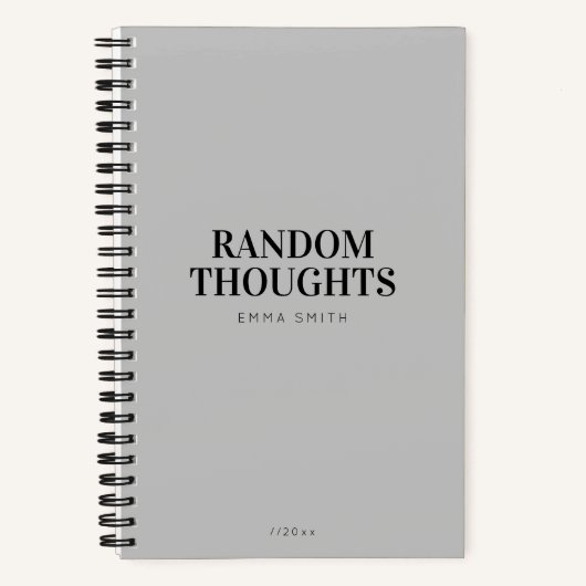 ミニマルなグレーノートブック ノートブック (正面)