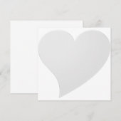 ミニマルなグレービッグハートモダンエレガントかわいい (正面/裏面)