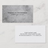 ミニマルなグレーフェイクテクスチャキャンバス 名刺 (正面/裏面)