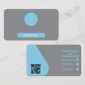 ミニマルなグレーブルー 名刺 (正面/裏面)