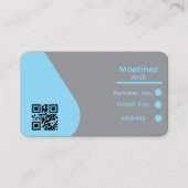 ミニマルなグレーブルー 名刺 (裏面)