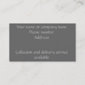 ミニマルなグレープロフェッショナルアイロン掛けサービス 名刺 (裏面)