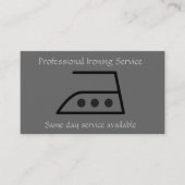 ミニマルなグレープロフェッショナルアイロン掛けサービス 名刺 (正面)