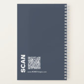 ミニマルなグレーロゴ モットー フィットネス ワークアウト ノートブック (裏面)