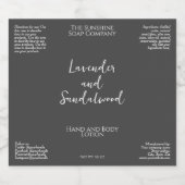 ミニマルなグレー防水化粧品ボトルラベル スパークリングワインラベル (シングルラベル)