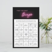 ミニマルなゲストビンゴブライダルシャワーゲーム (スタンド正面)