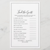 ミニマルなゲスト結婚式のレセプションゲームを見つける チラシ (正面)