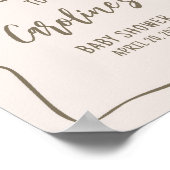 ミニマルなコケットのベビーシャワーへようこそ ポスター (角)