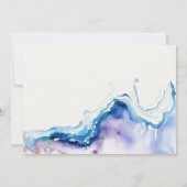 ミニマルなコーストシー ビーチ ウォーターカラー ウィークエンド パーティー 招待状 (裏面)