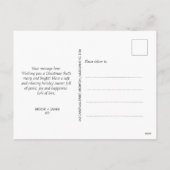 ミニマルなコーナーフォトクリスマスフォト シーズンポストカード (裏面)