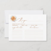 ミニマルなコーヒーカップブライダルシャワーレシピカード 招待状 (正面)