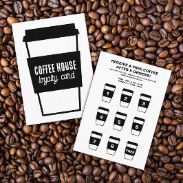 ミニマルなコーヒーカップ ロイヤリティカード