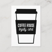 ミニマルなコーヒーカップ ロイヤリティカード (正面)