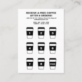 ミニマルなコーヒーカップ ロイヤリティカード (裏面)