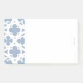 ミニマルなゴシック窓の書道淡い色の青 ポストイット (正面)