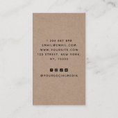 ミニマルなサビれたクラフト紙 あなただけのロゴとQRコードを追加 名刺 (裏面)