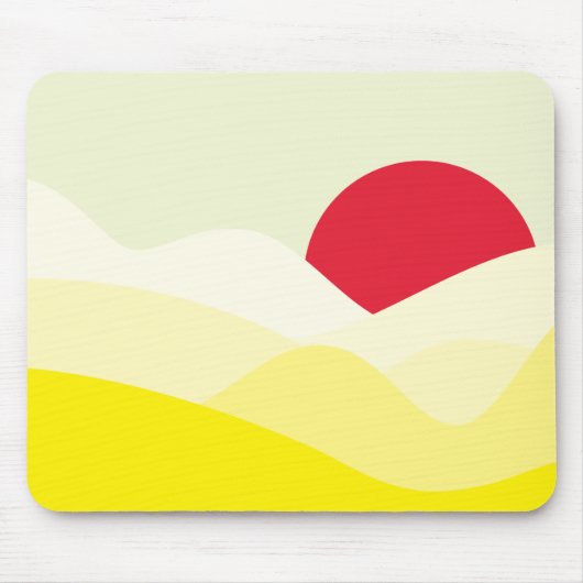 ミニマルなサンイエロー マウスパッド (正面)