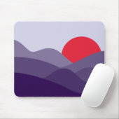 ミニマルなサンサイバーグレープパープル マウスパッド (マウス)