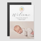 ミニマルなサンシャインボーイ写真誕生のお知らせ (正面/裏面)