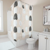 ミニマルなシックなシャワーカーテン シャワーカーテン (インサイチュ)