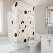 ミニマルなシックなバスルームのシャワーカーテン シャワーカーテン (インサイチュ)