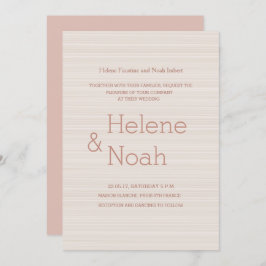 ミニマルなシックなバラストライプ金ゴールド結婚s 招待状