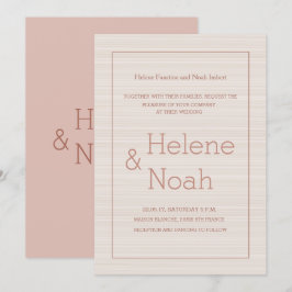 ミニマルなシックなバラストライプ金ゴールド結婚s 招待状