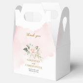 ミニマルなシックなピンクのバラのユーカリ金ゴールド結婚ズ フェイバーボックス (オープン)