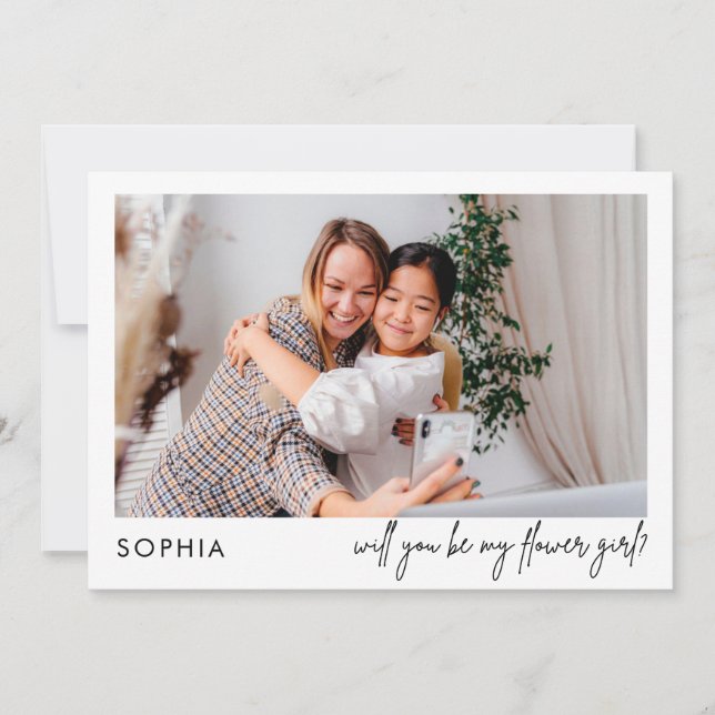 ミニマルなシックなブラックフォトフォトフラワーガール提案 (正面)