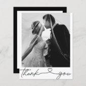 ミニマルなシックな予算の写真結婚の皆様に感謝 (正面/裏面)